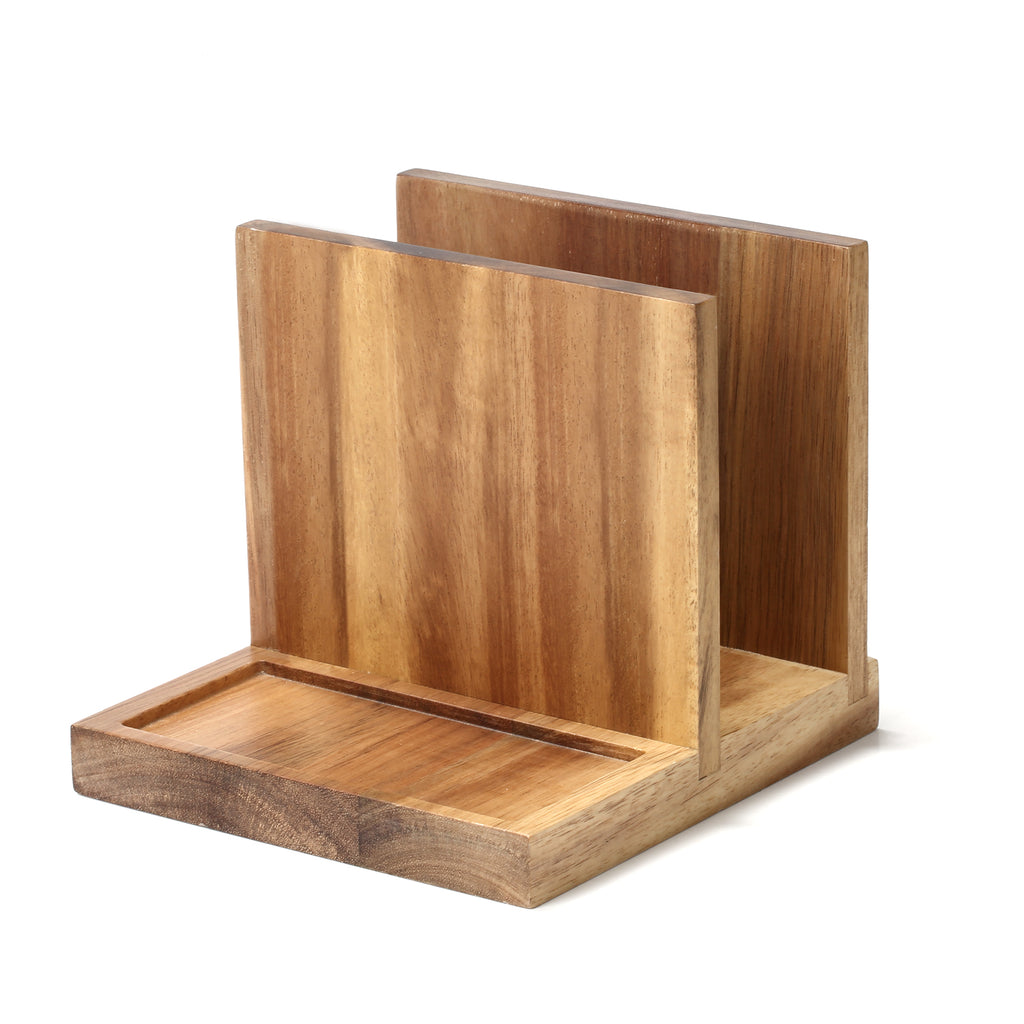 Napkin salt pepper holder Wooden Napkin Holder for Salt and Pepper Shakers Caddy,Suitable for Kitchen, Restaurant, Bar, Office, Parties, Home Décor