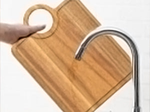 Jalz Jalz 3Pcs Acacia Wood Cutting Board Set with Juice Groove and Handle