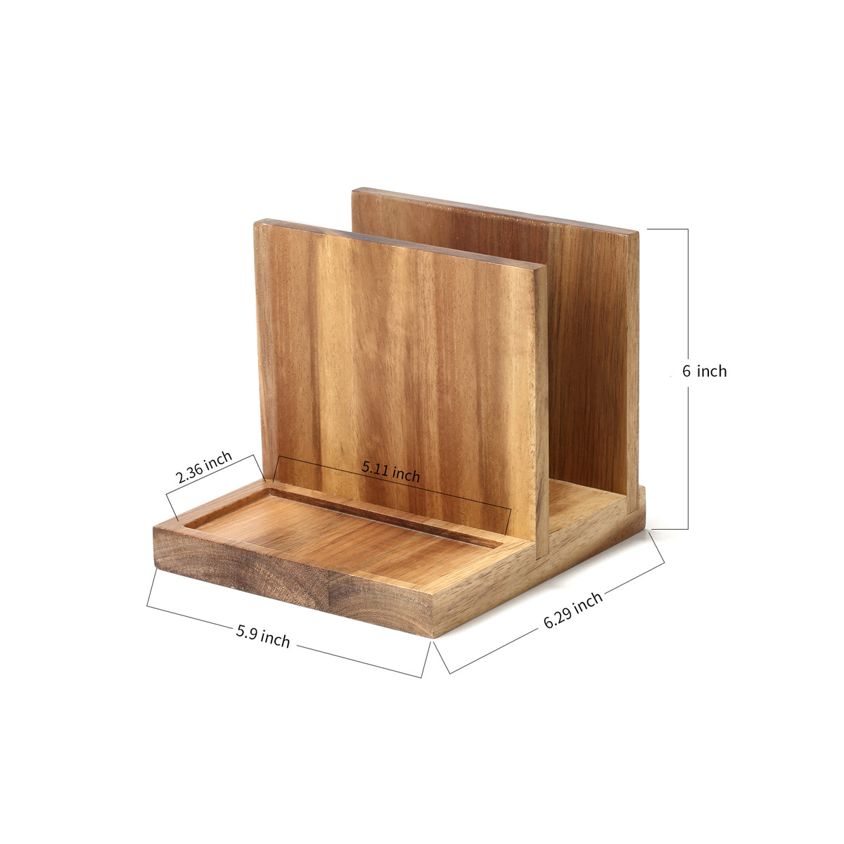 Napkin salt pepper holder Wooden Napkin Holder for Salt and Pepper Shakers Caddy,Suitable for Kitchen, Restaurant, Bar, Office, Parties, Home Décor